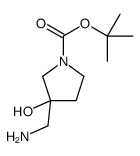 3-(氨基甲基)-3-羟基吡咯烷-1-羧酸叔丁酯结构式
