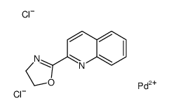Dichloro[2-(4,5-dihydro-2-oxazolyl)quinoline]palladium(II) structure