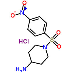 1-[(4-Nitrophenyl)sulfonyl]-4-piperidinamine hydrochloride (1:1) Structure