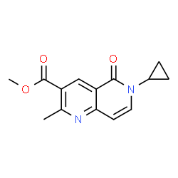 Methyl 6-cyclopropyl-2-methyl-5-oxo-5,6-dihydro-1,6-naphthyridine-3-carboxylate结构式