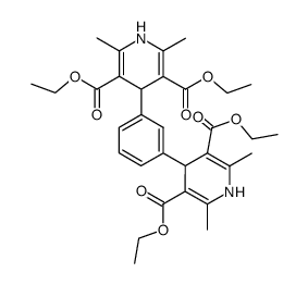 1,3-bis(2,6-dimethyl-3,5-diethoxycarbonyl-1,4-dihydropyridine-4-yl)benzene Structure