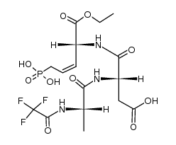 N-(N-trifluoroacetyl-L-alanyl-L-α-aspartyl)-3,4-didehydro-5-phosphono-D-norvaline ethyl ester Structure