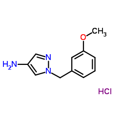 1-(3-METHOXY-BENZYL)-1H-PYRAZOL-4-YLAMINE HYDROCHLORIDE结构式