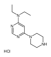 N,N-Diethyl-6-(piperazin-1-yl)pyrimidin-4-amine hydrochloride Structure