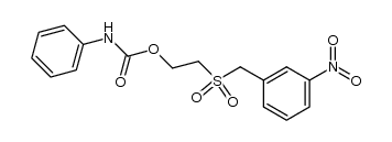 2-((3-nitrobenzyl)sulfonyl)ethyl phenylcarbamate结构式