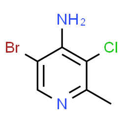 4-amino-5-bromo-3-chloro-2-methylpyridine结构式
