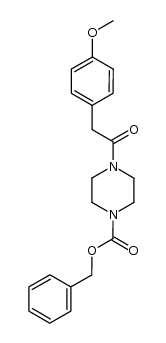 1-benzyloxycarbonyl-4-p-methoxybenzylcarbonylpiperazine结构式