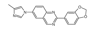 [6-(4-methyl-1H-imidazol-1-yl)-2-(1,3-benzodioxol-5-yl)]quinazoline Structure