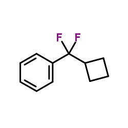 [Cyclobutyl(difluoro)methyl]benzene结构式