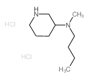 N-Butyl-N-methyl-3-piperidinamine dihydrochloride结构式