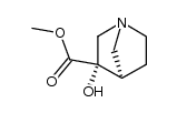 exo-3-hydroxy-endo-3-methoxycarbonyl-1-azabicyclo[2.2.1]heptane结构式