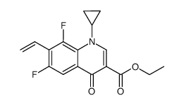 ethyl 1-cyclopropyl-7-ethenyl-6,8-difluoro-1,4-dihydro-4-oxo-quinoline-3-carboxylate Structure