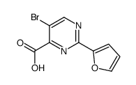 5-bromo-2-(2-furyl)pyrimidine-4-carboxylic acid Structure