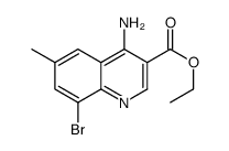 4-Amino-8-bromo-6-methylquinoline-3-carboxylic acid ethyl ester结构式