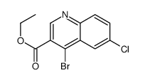 4-Bromo-6-chloroquinoline-3-carboxylic acid ethyl ester结构式