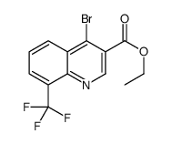 4-Bromo-8-(trifluoromethyl)quinoline-3-carboxylic acid ethyl ester结构式