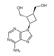 (1α,2β,3α)-3-(6-amino-9H-purin-9-yl)-1,2-cyclobutanedimethanol结构式