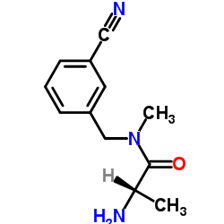 N-(3-Cyanobenzyl)-N-methylalaninamide结构式