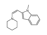 1-methyl-2-[(E)-2-piperidin-1-ylethenyl]indole结构式