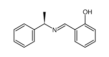 (R,E)-2-(((1-phenylethyl)imino)methyl)phenol Structure
