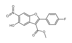 methyl 2-(4-fluorophenyl)-5-hydroxy-6-nitro-1-benzofuran-3-carboxylate结构式