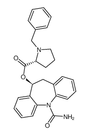 (R)-((S)-5-carbamoyl-10,11-dihydro-5H-dibenzo[b,f]azepin-10-yl) 1-benzylpyrrolidine-2-carboxylate结构式