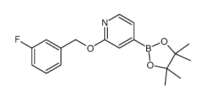 2-[(3-fluorophenyl)methoxy]-4-(4,4,5,5-tetramethyl-1,3,2-dioxaborolan-2-yl)pyridine Structure