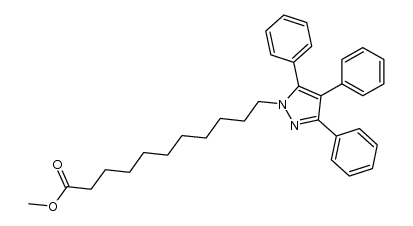 methyl 11-(3,4,5-triphenyl-1H-pyrazol-1-yl)undecanoate结构式