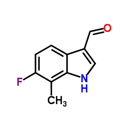 6-Fluoro-7-methyl-1H-indole-3-carbaldehyde结构式