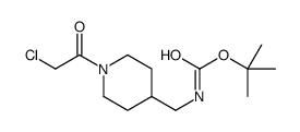 [1-(2-氯-乙酰基)-哌啶-4-基甲基]-氨基甲酸叔丁酯结构式