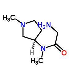 N-Methyl-N-[(3R)-1-methyl-3-pyrrolidinyl]glycinamide结构式