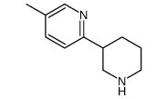 5-methyl-2-piperidin-3-ylpyridine结构式