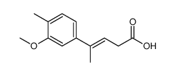 (E)-4-(3-methoxy-4-methylphenyl)pent-3-enoic acid Structure