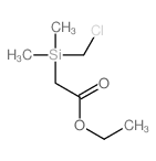ethyl 2-(chloromethyl-dimethyl-silyl)acetate结构式