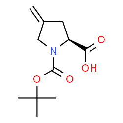 N-BOC-4-亚甲基-D-脯氨酸结构式