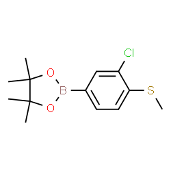 3-Chloro-4-(methylthio)phenylboronic acid pinacol ester Structure