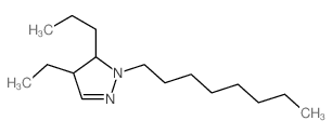 1H-Pyrazole,4-ethyl-4,5-dihydro-1-octyl-5-propyl- Structure