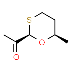 Ethanone, 1-(6-methyl-1,3-oxathian-2-yl)-, (2R-cis)- (9CI) structure