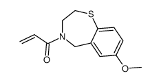 1-(7-methoxy-2,3-dihydrobenzo[f][1,4]thiazepin-4(5H)-yl)prop-2-en-1-one Structure