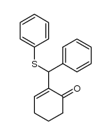 2-((phenylthio)benzyl)cyclohex-2-en-1-one Structure