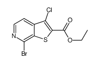 ethyl 7-bromo-3-chlorothieno[2,3-c]pyridine-2-carboxylate结构式