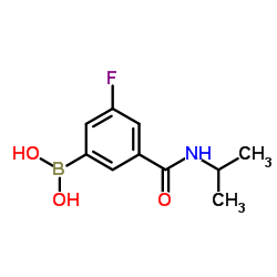 (3-fluoro-5-(isopropylcarbamoyl)phenyl)boronic acid structure