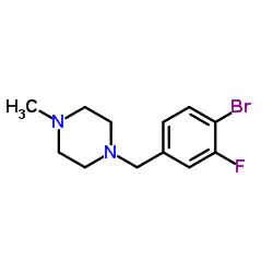 1-(4-Bromo-3-fluorobenzyl)-4-methylpiperazine结构式