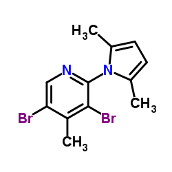 3,5-Dibromo-2-(2,5-dimethyl-1H-pyrrol-1-yl)-4-methylpyridine Structure