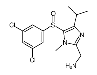 [5-(3,5-dichlorophenyl)sulfinyl-1-methyl-4-propan-2-ylimidazol-2-yl]methanamine结构式