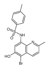 N-(5-bromo-6-hydroxy-2-methylquinolin-8-yl)-4-methylbenzenesulfonamide结构式