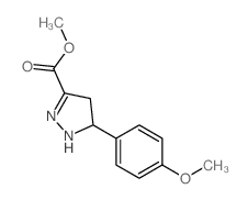 methyl 5-(4-methoxyphenyl)-4,5-dihydro-1H-pyrazole-3-carboxylate结构式
