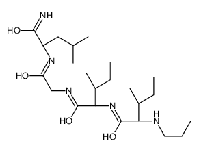 (2S,3S)-N-[(2S,3S)-1-[[2-[[(2S)-1-amino-4-methyl-1-oxopentan-2-yl]amino]-2-oxoethyl]amino]-3-methyl-1-oxopentan-2-yl]-3-methyl-2-(propylamino)pentanamide Structure