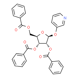 .beta.-D-Ribofuranoside, 3-pyridinyl, 2,3,5-tribenzoate Structure