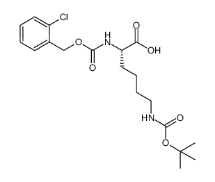 Boc-Lys(2-chlorocarbobenzoxy)-OH结构式